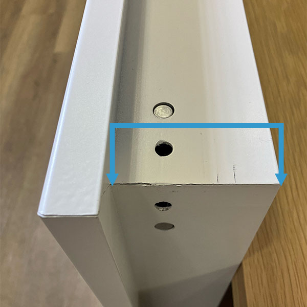 Minimum 72mm reveal space needed